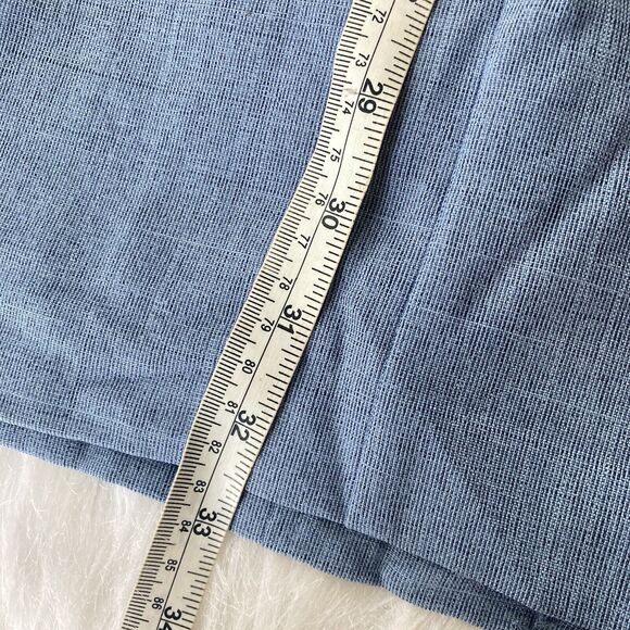 Fashion Bug Outfit Sz 16W 3 Pc Blue Blouse Pants Skirt Button Front Career Work - Picture 5 of 16